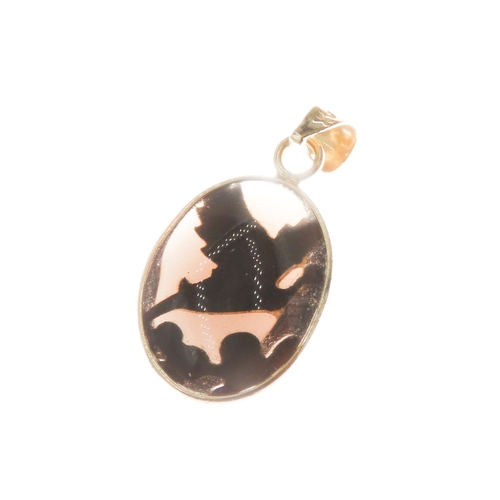 207 - Finely Detailed Smoky Quartz Pendant Bird Motif Mounted in 14 Carat Yellow Gold 2cm High