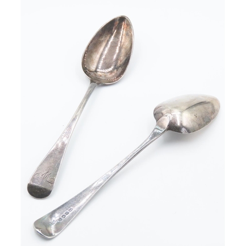 237 - Two Silver Serving Spoons Each 22cm Long