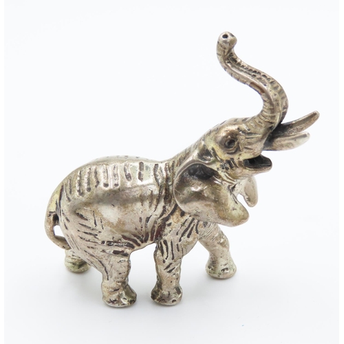 238 - Silver Elephant Figure 6cm High 5cm Wide