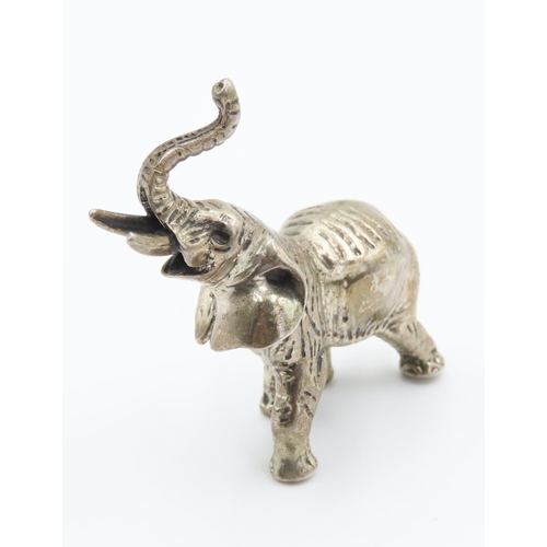 238 - Silver Elephant Figure 6cm High 5cm Wide