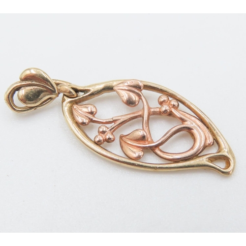 266 - 9 Carat Yellow and Rose Welsh Gold Set Clogau Gold Tree of Life  Pendant 3.5cm Drop