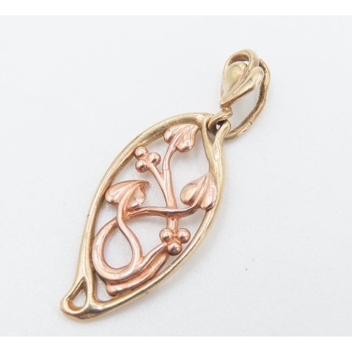 266 - 9 Carat Yellow and Rose Welsh Gold Set Clogau Gold Tree of Life  Pendant 3.5cm Drop