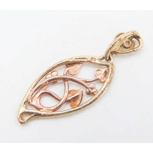 266 - 9 Carat Yellow and Rose Welsh Gold Set Clogau Gold Tree of Life  Pendant 3.5cm Drop