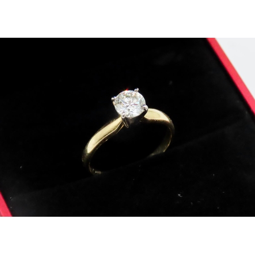 127 - Diamond Solitaire Ring Four Claw Set in 18 Carat White Gold Total Diamond Carat Weight Approximately... 