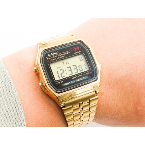 139 - Casio Digital Wristwatch Gold Tone Bracelet