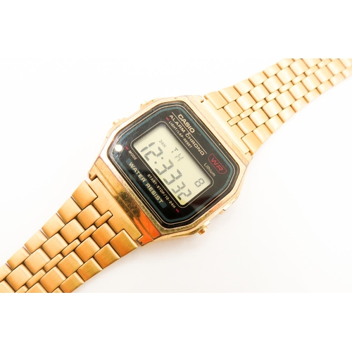 139 - Casio Digital Wristwatch Gold Tone Bracelet