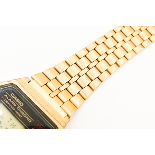 139 - Casio Digital Wristwatch Gold Tone Bracelet