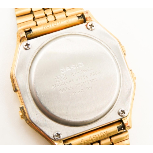 139 - Casio Digital Wristwatch Gold Tone Bracelet