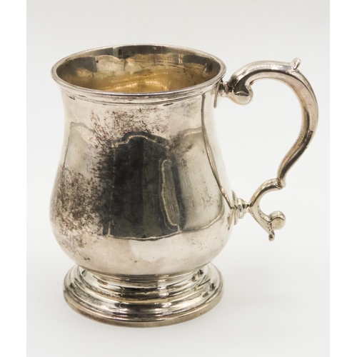 147 - Silver Tankard Flying Sea Scroll Handle Approximately 14 cm High