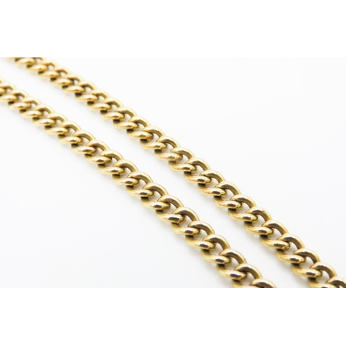 174 - 9 Carat Yellow Gold Pocket Watch Chain with Lobster and Ring Barrell Clasp 35cm Long Possibly French