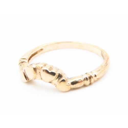 176 - 9 Carat Yellow Gold Heart Motif Stacking Ring Size M