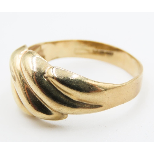 179 - 9 Carat Yellow Gold Croissant Form Ring Size O and a Half