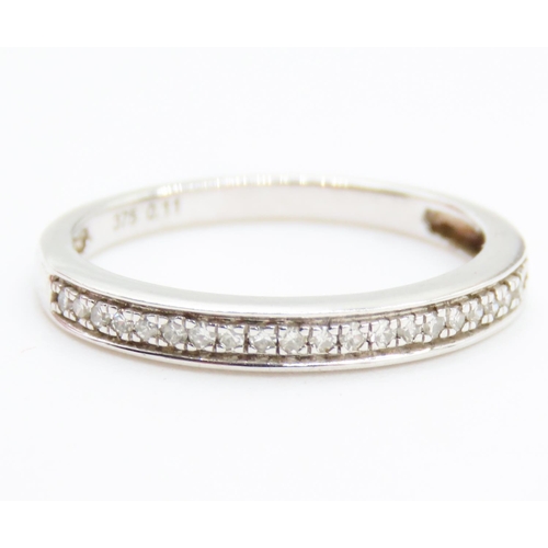 238 - 9 Carat White Gold Diamond Set Half Eternity Band Ring Size L