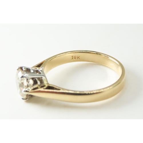 260 - Diamond Solitaire Six Claw Set Ring Mounted on 18 Carat Yellow Gold Diamond Carat Weight 1.39ct Ring... 