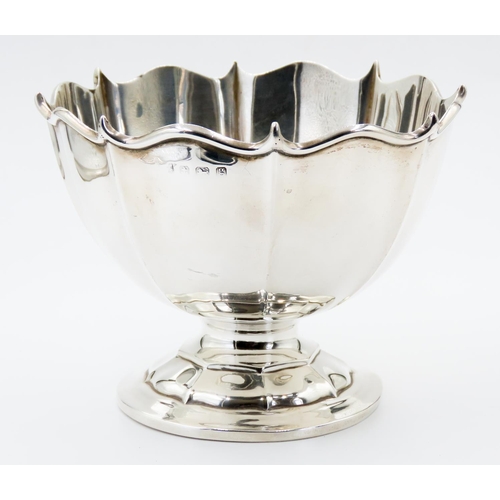 261 - Silver Pedestal Form Table Bowl 13cm Top Diameter 9cm High