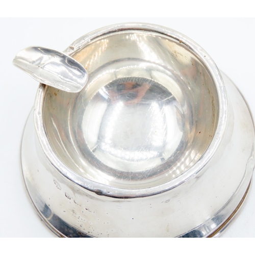 272 - Silver Desk Tidy or Ash Tray Restrained Form 7.5cm Diameter 3cm High