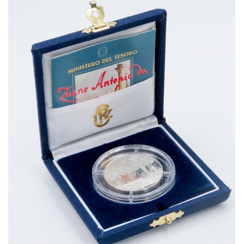 277 - Silver Zuane Antonio da Canal Commemorative Coin Moneta Celebrativa del 3000 Anniversario Della Nasc... 