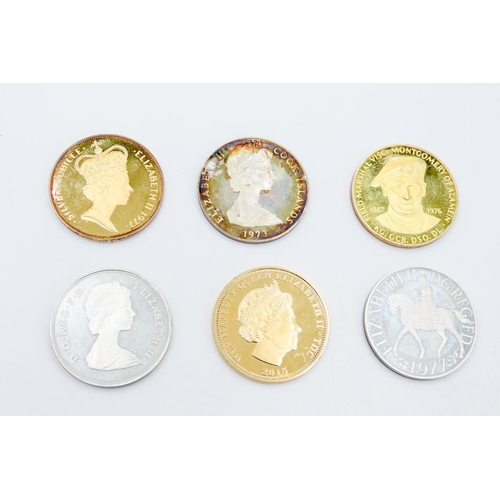 282 - Various Gold Filled and Silver Commemorative Coins Quantity as Photographed