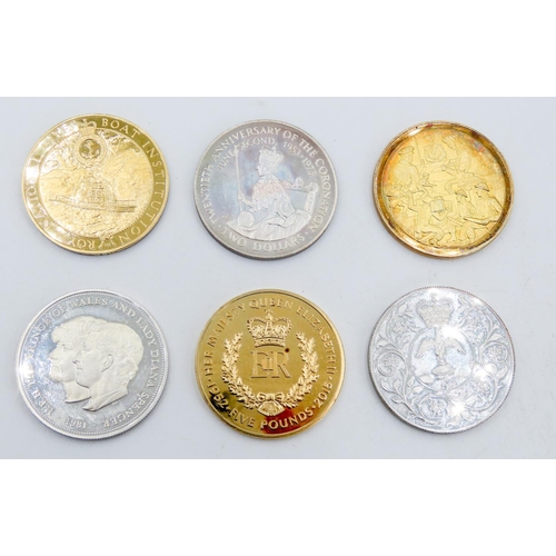 282 - Various Gold Filled and Silver Commemorative Coins Quantity as Photographed