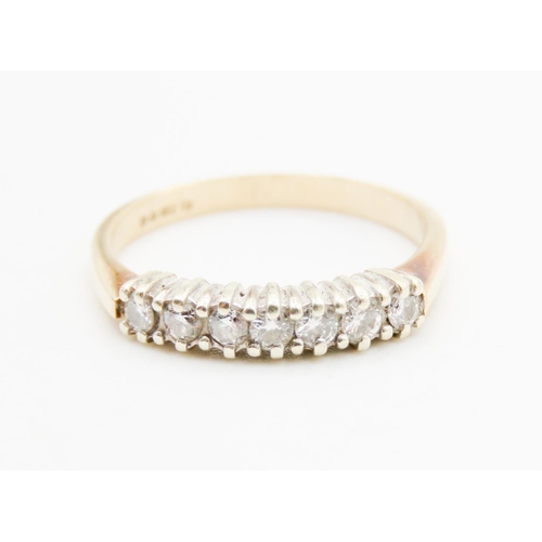 304 - Diamond Seven Stone Ring Mounted in 9 Carat Yellow Gold Ring Size L and Half