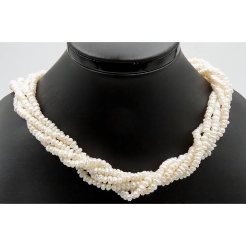 307 - Five Strand Ladies Pearl Necklace 40cm Long