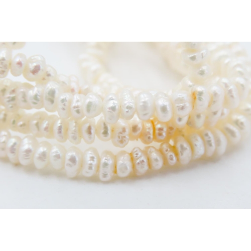 307 - Five Strand Ladies Pearl Necklace 40cm Long