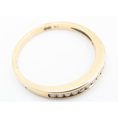 368 - Channel Set Diamond Half Eternity Ring Mounted in 18 Carat Yellow Gold Ring Size M