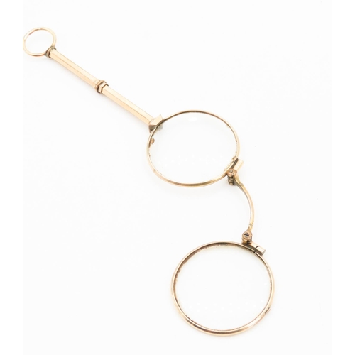 377 - Lorgnette Glasses 14 Carat Yellow Gold