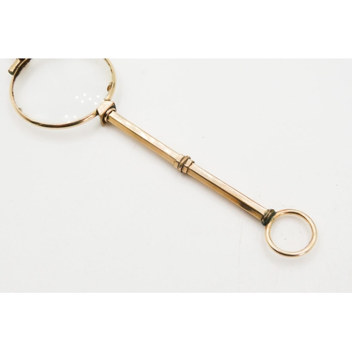 377 - Lorgnette Glasses 14 Carat Yellow Gold