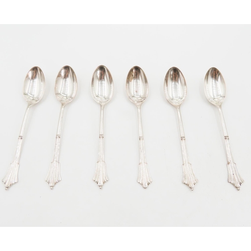 402 - Set of Six Silver Tea Spoons 12cm Long