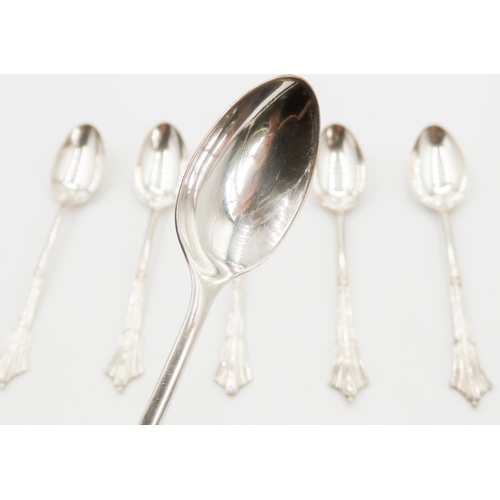 402 - Set of Six Silver Tea Spoons 12cm Long