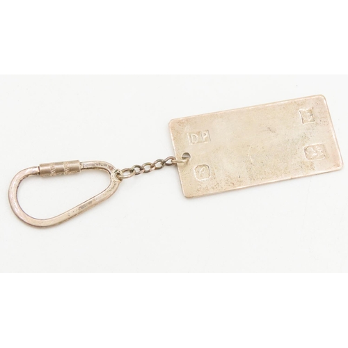 421 - Silver Plate Key Ring in Presentation Case 5cm High