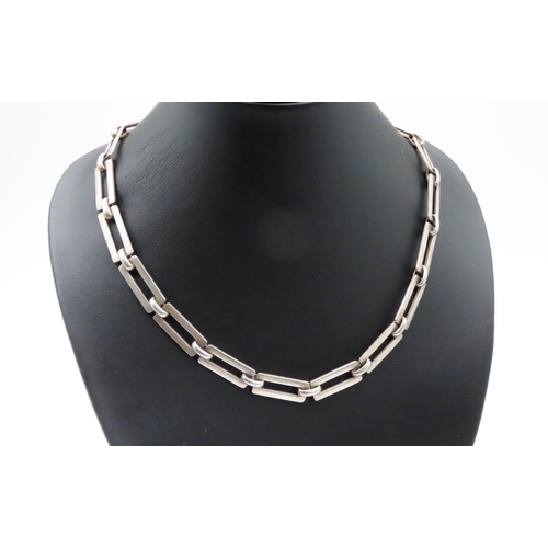 449 - Silver Chain Link Necklace 42cm Long