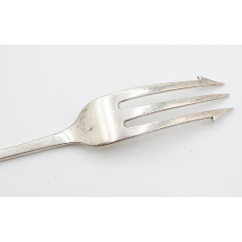 451 - Silver Pickle Fork Incised Floral Detailing 18cm Long