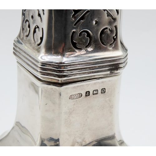 456 - Silver Sugar Caster Pedestal Form Base 17cm High