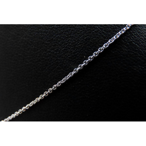 475 - Diamond Solitaire Pendant Mounted in  18 Carat White Gold Set on 18 Carat White Gold Chain 46cm Long... 