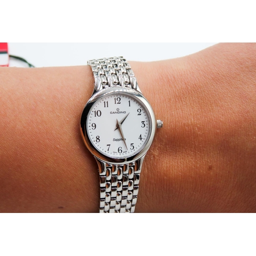 492 - Candino Ladies Swiss Made Stainless Steel Wristwatch As New Unworn Shop Tag Present As New Unworn