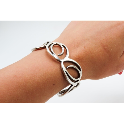 500 - Two Silver Bracelets Inner Width on Both 6.5cm