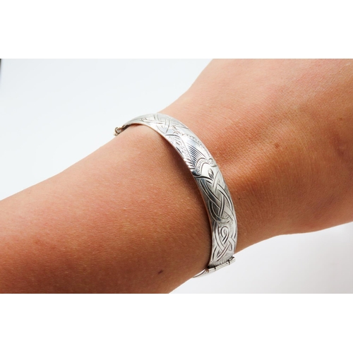 501 - Two Silver Bracelets Inner Width 7cm and 6cm