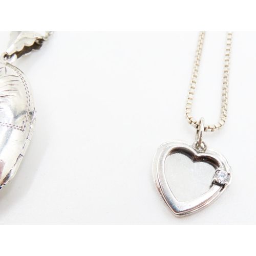 502 - Various Silver Jewellery Items Including Locket Pendant Necklace Quantity as Photographed