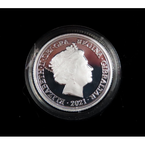 511 - Britanniarum Elizabeth ll Silver Proof Coin Dated 2021 Encapsulated Mint Condition with Original Pre... 