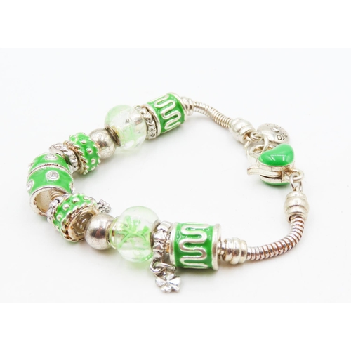 536 - Multi Charm Fashion Bracelet 18cm Long