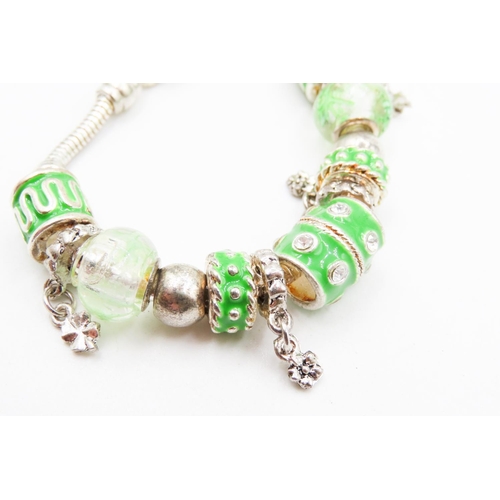 536 - Multi Charm Fashion Bracelet 18cm Long