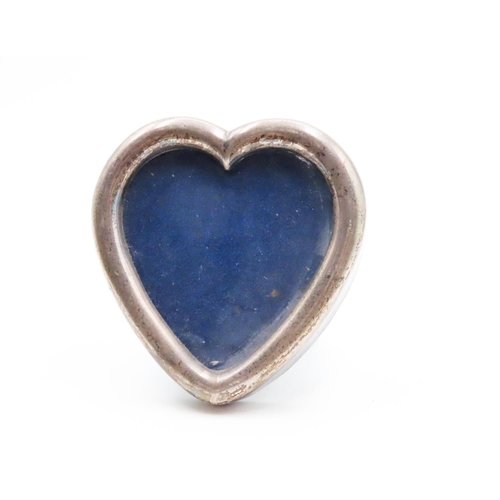 542 - Silver Heart Form Photograph Frame 7cm High