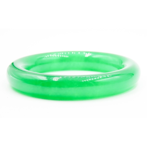 547 - Apple Green Jade Bangle Inner Width 6cm