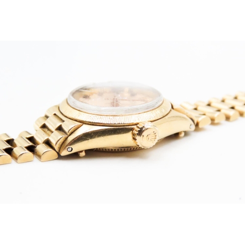 551 - 18 Carat Yellow Gold Rolex Oyster Perpetual Ladies Wristwatch