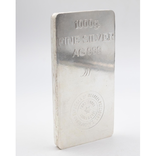 64 - 1000g Fine 999 Silver Bar by Sociedad Espanola De Metales Preciosos