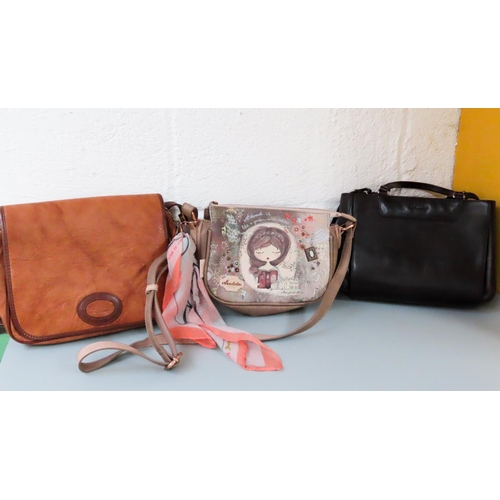 640 - Three Ladies Handbags Including Italian Leather Example with Purse