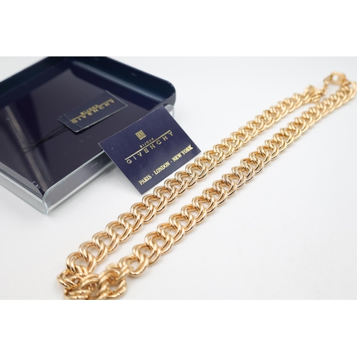 655 - GIVENCHY Curb Link Statement Necklace 60cm Long Presntation Box