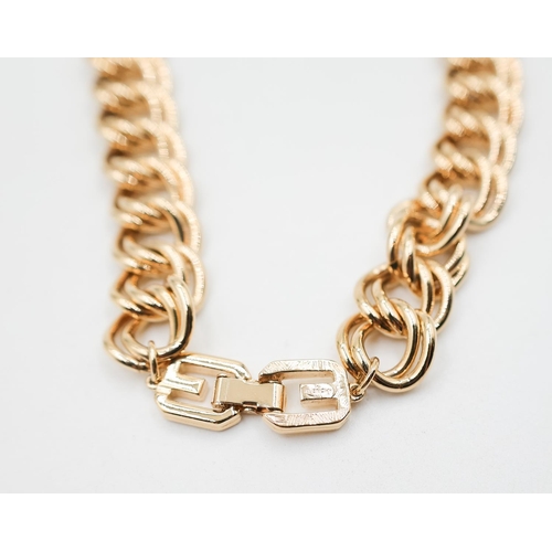 655 - GIVENCHY Curb Link Statement Necklace 60cm Long Presntation Box